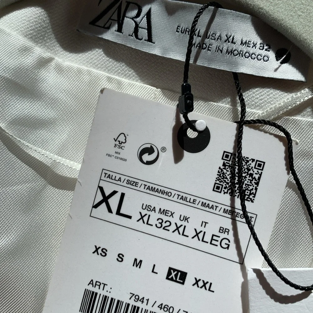 Zara Dress with Shoulder Pads‎ Knot V-Neckline